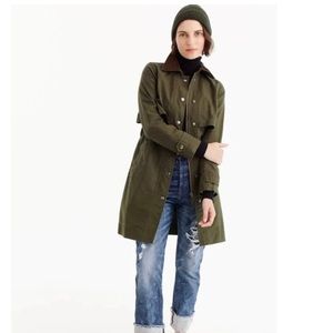 Jcrew green trench